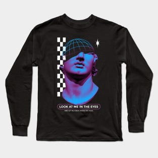 Edgy Vaporwave Statue Long Sleeve T-Shirt